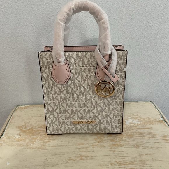 MICHAEL Michael Kors Handbags - Michael Kors Beige and Pink Mini Bag